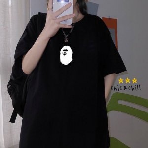70 猿人头系列 专柜款复古情侣 印花短袖T落肩袖 重磅280G精梳棉材质 透气舒适 进口外贸级专柜印花，随意搓洗不褪色不变形。 情侣款 男女同款哦