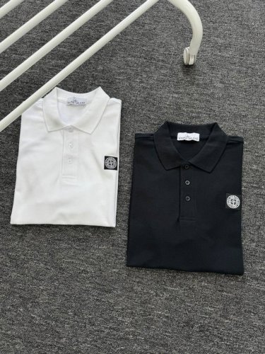 stone Island 石头岛 经典基础男子休闲运动绣花小标Polo衫短袖 甄选高品质定制240G水洗拉架珠地棉面料，布表面呈疏孔状，有如蜂巢，优质棉质 比普