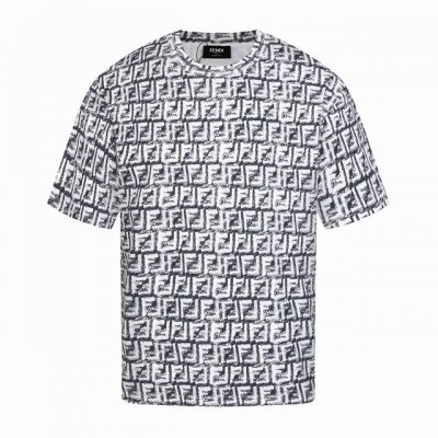 fendi 芬迪 24Ss Ff满印蜡笔涂鸦短袖 面料采用26支高精梳棉平纹240克 手感柔软 舒适贴肤 饰有全幅流苏效果蓝色Ff印花 吸引眼球而又提高了整体的