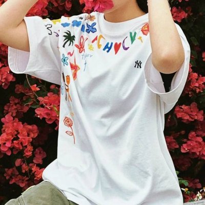 Mlb洋基队夏季新款 男女同款圆领印花百搭纯棉潮流T恤衫 男士短袖上衣 颜色:黑色 白色 灰色 尺码:S-4Xl