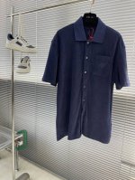 驴牌 Damier 刺绣毛圈布衬衫 定制定染云绒毛巾卫衣纱 质感十足 舒适贴肤 全幅描绘 Damier 提花图案 将Marque L.Vuitton Depos