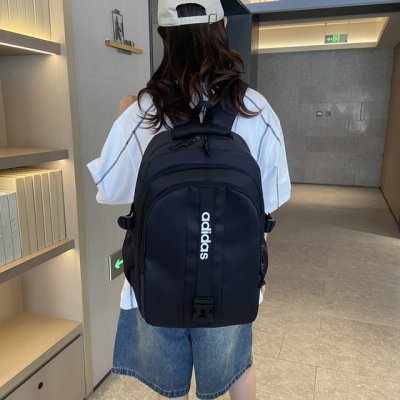Adidas阿迪达斯 男女新款时尚潮流百搭大容量双肩包运动休闲户外旅行背包电脑包校园高中大学生书包 尺寸:46×31×23