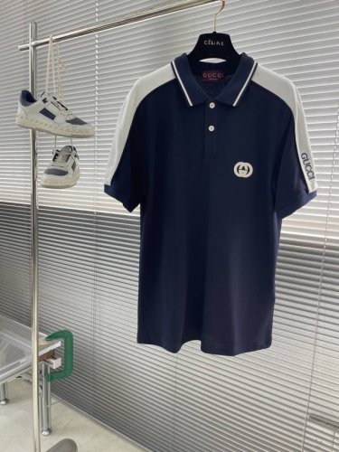 gucc 商务休闲通勤款,渠道精品唯美主义的英式裁剪艺术尽显男士魅力风采. 25春夏 专属标识Polo衫短袖T恤 经典的翻领裁剪工艺从未停止.既不单调也不复杂,