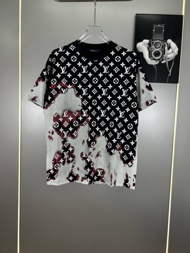 高端原版规格版本 25Ss早春新品 路易威登 Lv涂鸦满身Logo精致升 原版面料 官方同款 短袖T恤 定制300克同缸染面料 手感非常舒服 春夏最新砖柜同步