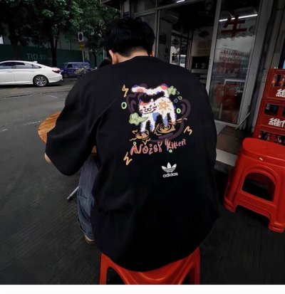 260G重磅纯棉 Adidas Originals 三叶草 涂鸦猫咪 彩色 短袖T恤 男女同款 半袖 情侣款 面料工艺： 1.260G重磅纯棉，100%棉，恰到