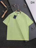 Louis Vuitton 路易威登 1V 驴家 微宽版型S-Xl 25Ss Lv 新品专柜走秀款 胸前镂空简约字母 后幅四叶草贴布字母刺绣Logo 男女同款