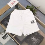 上新 款号：Ch1107 高版本 2025新款Loewe罗意威经典刺绣火焰Logo图案绣花休闲情侣毛圈五分短裤，采用360G重大毛圈面料，质感一流，作为当下超火