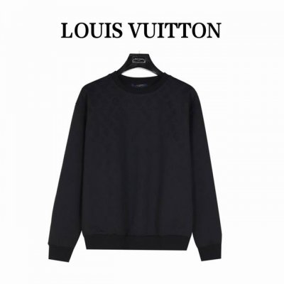 louisvuitton 路易威登 24Ss 满印老花暗纹提花圆领卫衣 定制老花提花爽滑面料 质感舒适度都是拉满的 上身简约百搭，手感非常舒服 超级百搭好看的一