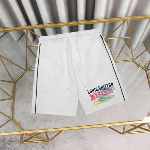 Louis Vuitton 路易威登印花纯棉短裤卫裤五分裤 1:1对版面料380克毛圈高克重百分百纯棉 提前做过预缩水1×1双纱洗一辈子都不会变形的 男女同款