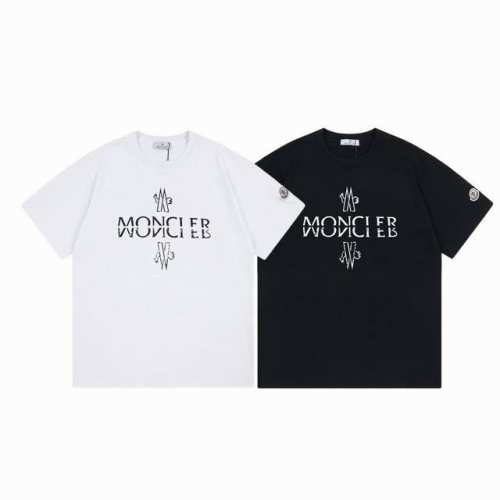上新款号： M1045 2025早春Moncler 蒙口 官网同款印花图案 双纱纯棉短袖 - 260G双纱纯棉顶级面料 手感柔软 百分百纯棉独家出货 定染硫化黑
