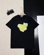 顶级原版 Loewe罗意威蛇年限定刺绣小标圆领短袖T恤 罗意威荧光绿小蛇短T，面料采用实打实230G 100%纯棉，定织定染！高克重挺括面料，手感和质感非市面薄