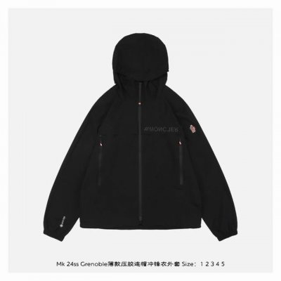 moncler 蒙口 24Ss Grenoble薄款压胶连帽冲锋衣外套 -压胶工艺一年内开胶可免费维修 质量有保障 严格参照原版14760元单品开发 从剪裁到辅