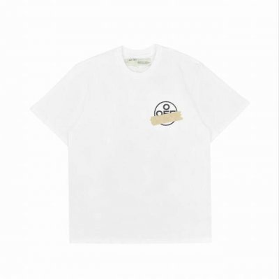 高版本Off-White 20Ss黄色胶带箭头款短袖T恤！男女同款！采用定制 克纯棉双纱面料，经典Os版型，不挑身材。德国进口机器高清数码印花，环保级材料，色彩