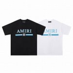 6032# 面料：260克双纱 美潮Amiri2025春夏新款标志圆领T恤高街男女同款宽松经典字母短袖 颜色：白 黑 码数： S M L Xl