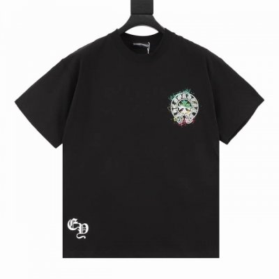Chromehearts 克罗心 25Ss 彩色马蹄十字架发泡印花短袖T恤 厚实有型，购入原版开模打造，全套定制辅料，所有细节完美还原 定织定染260G纯棉双纱