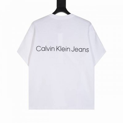 款号:7106# 顶级版本 Calvin Klein Jeans Ck胸前字母刺绣后背立体浮雕Logo短袖T恤 I前绣背雕袖恤后背印花+凹凸印一体的工艺，成本增
