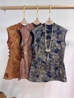 春夏新品上新 真丝香云纱盘扣国风上衣 s-Xl