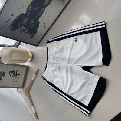 2025夏季新款三叶草短裤 经典三条杠 拼接小标刺绣短裤五分裤 尺码
