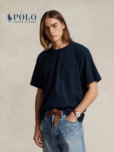 80 ralph Lauren/拉夫劳伦25Ss新款口袋配下摆小马刺绣圆领短袖