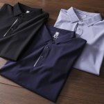 严选好货 凯乐石Kaillas新款男士翻领短袖polo衫经典时尚款 客供冰感弹力科技速干面料 爽滑细腻 舒适透气 胸前精美小标Logo烫印 领口 袖口 下摆采用