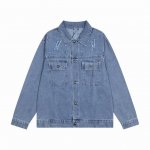 上新： 款号：B905 Louis Vuitton 路易威登Lv复古破洞提花字母Logo牛仔夹克上衣外套 1面料采用定制原版牛仔布料，布面纹理清晰 质地柔软不是