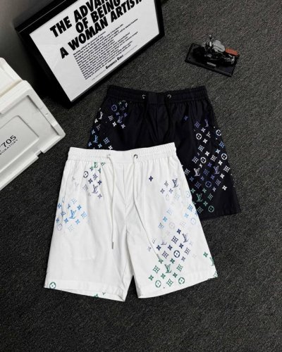 louls Vultton 路易威登 2025春夏季新款休闲高品质 速干裤梭织面料 沙滩裤，超高端品质3D数码印花工艺制作而成，原版复刻、整体提花最新字母联盟L
