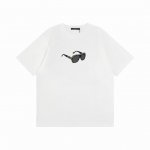 louis Vuitton*路易威登 lv 25Ss 眼镜墨镜印花短袖T恤 -面料 240克双纱高密度纯棉面料 - 工艺: 整件衣服采用精密压花工艺 - 男女同
