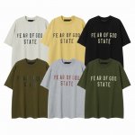 Fear Of God Fog复线 #F31 Essentials 字母Logo短袖 颜色：象牙白 黑 橄榄绿 琥珀黄 深麦灰 常青绿 尺码：S~Xl