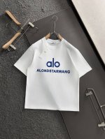 alo 夏天必备多巴胺配色 可搭配情侣款 2025Ss春夏最新款圆领时尚短袖T恤，官网同步，专柜纯棉面料！贴肤舒适，耐看又好穿，经典简约Logo设计，原厂工艺一
