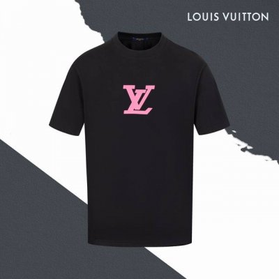 款号Sl175 lv路易威登字母Logo发泡印花圆领短袖 发泡印花 情侣同款 全套包装 三标齐全 区别市场通货 随意对比 纯棉280克高克重32支双纱 不起球