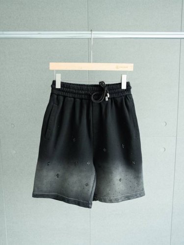 Chrome Hearts 克罗心 25S S 水洗渐变水钻马蹄棉质短裤五分裤 货号：3503 颜色：黑色 尺码：M L Xl Xxl 尺寸推荐：M码适合120
