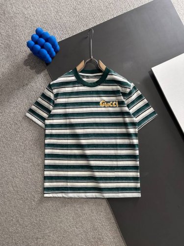 隔天出货 古奇 Gucci 2025春夏新款高品质 重磅推出双纱纯棉面料短袖个性独家款式过水不变形不缩水 Size：M到3Xl