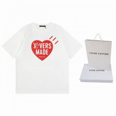 顶级版本.官网品质 Louis Vuitton*路易威登 Lv 25Ss红爱心短袖T恤 采用原板独家定制260克32支双莎纯棉面料 质感非常柔软舒服 %区别市场