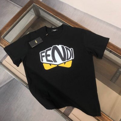 款号:F005 Fendi 芬迪 2025夏季新款圆领短袖T恤！ - 260G双纱纯棉顶级面料 手感柔软 百分百纯棉独家出货 定染硫化黑无尘处理面料 -面料：2