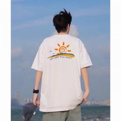 260G重磅纯棉 Nike 耐克 Nk 太阳涂鸦“We Are The Best ”休闲宽松 户外街头短袖T恤 男女同款 情侣款 面料工艺： 1.260G重磅纯