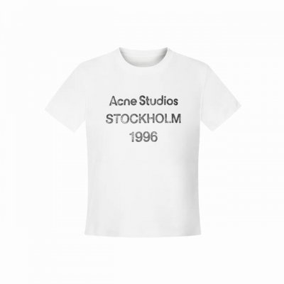Ac家品牌设计师款做旧字母1996印花短袖 女款 短款正肩版型 纯棉260G面料 市场独家高品质 款号：Ac02 尺码：S M L 颜色：白色 黑色 藏蓝色