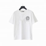 实拍细节图+尺码表 Chrome Hearts 克罗心 模糊重影马蹄刺绣短袖 面料使用260G克全棉双纱面料 区别于市面低克重普通货 ，纹路清晰可见，质感柔软细