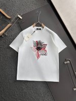 fd 2025Ss春夏最新款圆领时尚短袖T恤，官网同步，专柜纯棉面料！贴肤舒适，耐看又好穿，经典简约Logo设计，原厂工艺一丝不苟，型男必备单品 码数S-Xxx