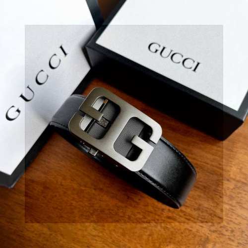 p90。古驰Gucci镂空自动按扣皮带 好评无数 口碑爆棚 零售后 市面最高品质皮带 全部高清实拍图 质感自己看哈 扣头全部为钢扣 非常重 有份量 皮带为双面头