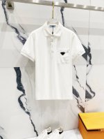 Prada 普拉达 翻领Polo衫 尼龙口袋拉链设计品牌三角标铁牌徽章 官方同步 商务首选 时尚个性 百搭潮流 纯原品质 原版面料 吊牌 领标 水洗麦 三标齐全