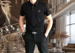 P180 V*Rsace 范思哲2025春夏新款原单男士翻领短袖Polo衫T恤 爆款 简洁时尚百搭 高端品质 无缝包边 胸前烫印美杜莎Logo图案设计 定制进口