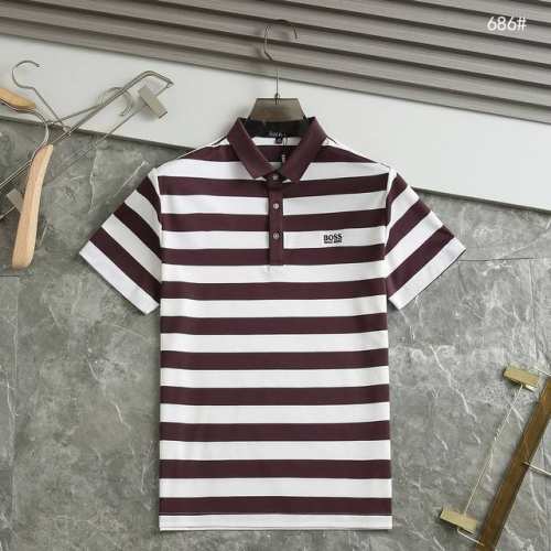 Boss-高端休闲系列 2025新品专柜休闲短袖polo衫 品牌最新元素Logo重工设计 无痕剪裁 进口80支的超高支纱棉 手感柔滑舒适 弹性佳 软软细腻 不易