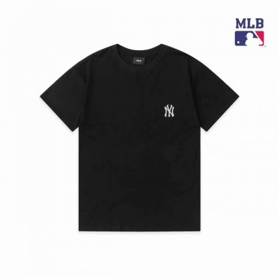 新款上新 款号 151 Mlb新款腰果花短袖，男女同款 面料采用240克纯棉，面料亲肤舒适，后面大Logo腰花印花，上身十分吸晴夏日衣橱必备单品 颜色：黑色 米