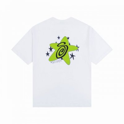 stussy Ss24 丝网印刷图案Logo短袖T恤 男女同款 始于海滩文化的Stussy ，从冲浪玩到滑板，创作与美感不断的占有街头潮流，联名系列也是备受追捧
