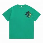 140【隔天到】 chromehearts/克罗心 十字架彩色花梵文 满印 高品质320克洗水款 大Logo标识印花 精致升级 原版面料 官方同款 短袖T恤 同