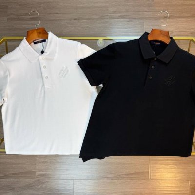 顶级版本★Lv★Louis Vuitton2025春夏新款刺绣字母翻领纯棉水洗面料Polo衫男士短袖 取料珠地水洗面料，是普通面料的三倍成本，具有透气，吸汗。不