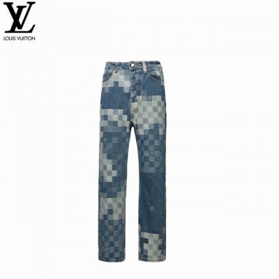 Louis Vuitton 路易威登24Ss马赛克棋盘格牛仔裤 王鹤棣参加星光大赏红毯的威尔士亲王格和品牌标志性元素棋盘格相结合的短款燕尾改良西装夹克，今年的新