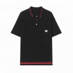 GUCCI古驰 logo针织圆领polo短袖T恤 品质绝对保证 潮人必备款 三标齐 男女同款 颜色：黑色 杏色 码数：XS S M L