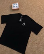 顶端刺绣品质乔丹Jordan刺绣Air短袖宽松男女同款情侣款 采用抗菌2 克新疆长绒棉重磅面料 透气舒适 怎么洗都不起球透气轻柔的短袖，让您穿着舒适一整天！ 品