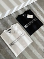 Balenci*Ga巴黎*家 2025春夏新款男女同款短袖T恤 走秀图案印花时尚休闲短袖T恤衫 设计Logo压胶设计 极具设计精选客供260G纯棉面料 手感柔软